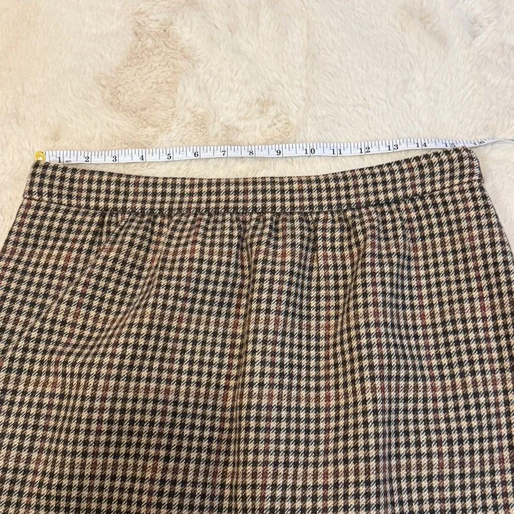 J Crew Color Block Check Mini Skirt